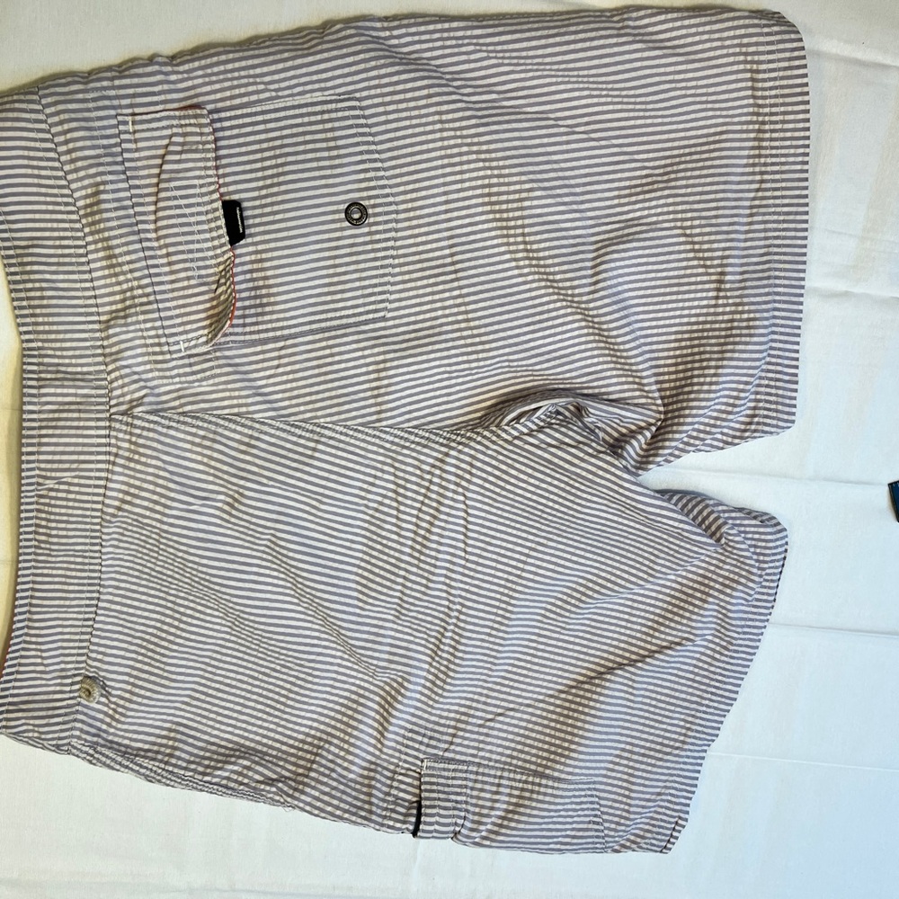 J. Crew Blue and White Striped Board Shorts - Picture 9 of 9
